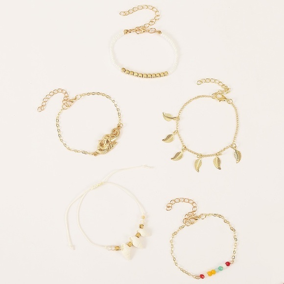 Boho conch shell bracelet set - Picture 2 of 4